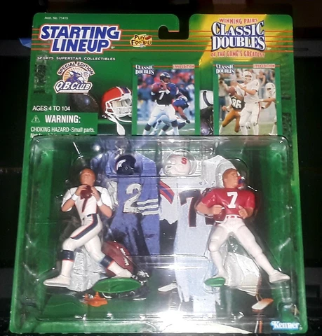 NEW JOHN ELWAY 1998 STARTING LINEUP CLASSIC DOUBLES DENVER/STANFORD + BONUS LOT Cover