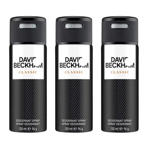 David Beckham Classic Mens Deodorant Anti-Perspirant Body Spray , 150 ml 3 Pack - Picture 1 of 2