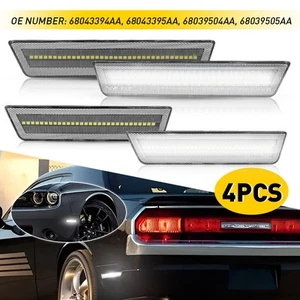 Bumper Side Marker Clear Lights Lens Front&Rear For 2008-2014 Dodge Challenger - Bild 1 von 17