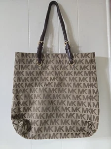 Michael Kors Schultertasche Jet Set Large Signature Logo Braun - Bild 1 von 7