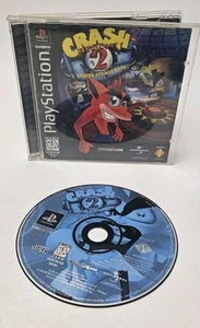 Crash Bandicoot 2: Cortex Strikes Back PS1 Black Label Complete with Manual CIB - Picture 1 of 6