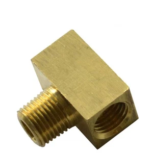 3/16" Inverted Flare Brake Line Brass Tee 3/8-24 and 1/8 NPT Male TE08 1pc - Picture 1 of 9