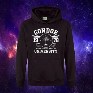 Gondor University Lord Of The Rings LOTR Adults/Kids Unisex HOOD HOODIE - Picture 1 of 2