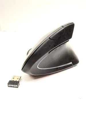 Anker 2.4G Wireless Vertical Ergonomic Optical Mouse 5 Buttons 800/1200/1600 DPI - Image 1 of 4