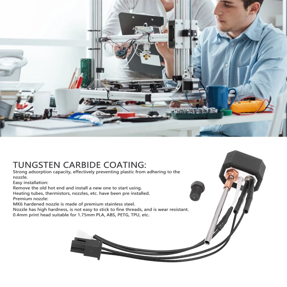 3D Printer Parts For Prusa i3 MK4 24V 40W Nozzle Heater Block Throat Hotend Kits - Image 1 of 4