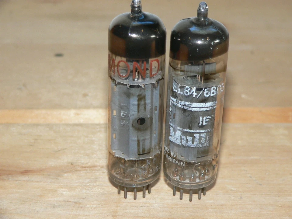 2 tubos Mullard 6BQ5/EL84 (Reino Unido) Blackburn - PRUEBA BUENA Foto 1 de 1