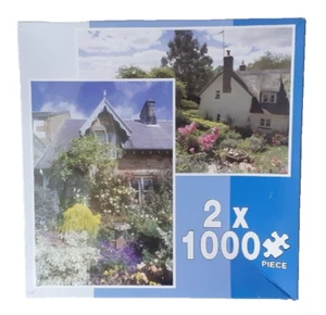 English Country Garden & Dirleton East Lothian - 2 x 1000 Piece Jigsaw Puzzles - Picture 1 of 8