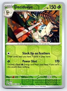 Tarjeta Pokémon fábula cubierta holográfica inversa Decidueye 005/064 - casi nueva - Imagen 1 de 5