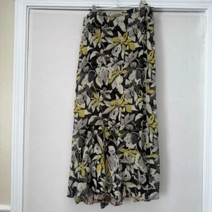 Vintage Women's Sarah Arizona reversible Floral Maxi Skirt Size L Black Multi - Picture 1 of 14