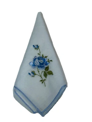 Pañuelo para mujer 100 % algodón ligeramente azul tono con azul rosa BN Foto 1 de 4