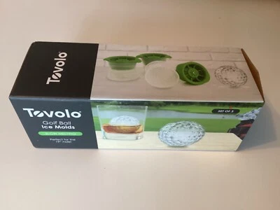 Tovolo Golf Ball Ice Molds Set Of 3 slow melting perfect for the 19th hole NEW - Image 1 of 4