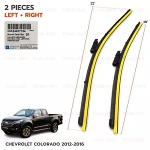 Fits Chevrolet Colorado Trailblazer 2012 - '16 Pair Windshield Wiper Blades - Picture 1 of 10