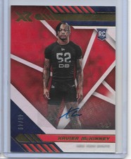 2020 XR Xavier McKinney Giants Orange Rookie Autograph Card #156 /49