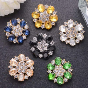 3/6 PC / Carson Rhinestone Buttons - Picture 1 of 24