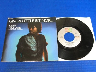 Cliff Richard - Give A Little Bit More - 80s Rock 45 w/PS EX VINYL Record - Image 1 of 2