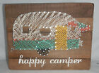 Primitives By Kathy, String Art - Happy Camper Rv Travel Trailer Box Sign 30458