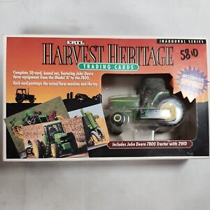 1/64th Scale John Deere 7800 Tractor With 50 Harvest Heritage Trading Cards New
