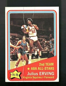 READ CREASES BUT SHARP&CLEAN👀 1972 TOPPS #255 JULIUS ERVING A.S. SQUIRES =H299=
