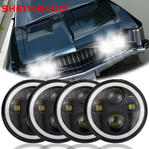 4PCS 5 3/4" 5.75 inch Round LED Headlights Halo DRL For Buick Riviera 1963-1974 - Bild 1 von 22