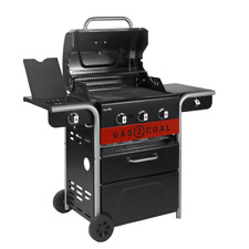 Char-Broil Gas2Coal 330 Dual Fuel BBQ - 3 Brenner Gas & Holzkohlegrill mit Seite 