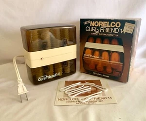 Vintage 1980 Norelco Portable Curl Friend 14 Curlers Hot Rollers Tested - Picture 1 of 16