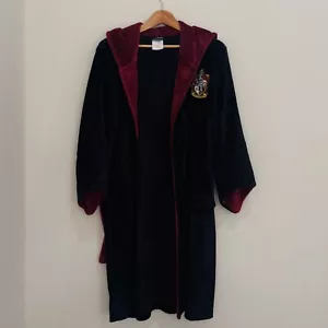 PJammy Harry Potter Adult Fleece Plush Hooded Robe Gryffindor Medium - Picture 1 of 5