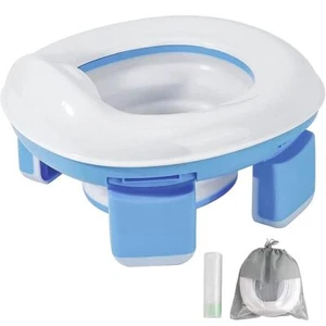 Asiento de viaje para orinal para niños pequeños y niños, asiento de orinal plegable con bolsa de basura de 20 piezas - Imagen 1 de 5