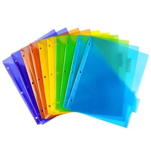Plastic Binder Dividers with One Front Pocket and Tab Binder Divider for 3 Ri... - Picture 1 of 7