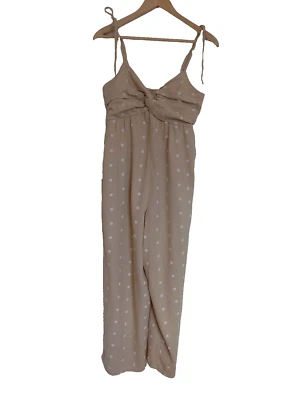 Mono Old Navy a lunares mezcla lino talla XS Petite Nuevo con etiquetas Foto 1 de 4