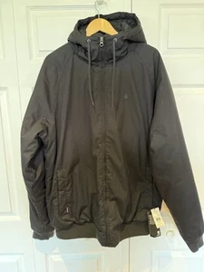 NEW VOLCOM MENS Black Insulated Vermano Jacket w/ hood - XL - Picture 1 of 11