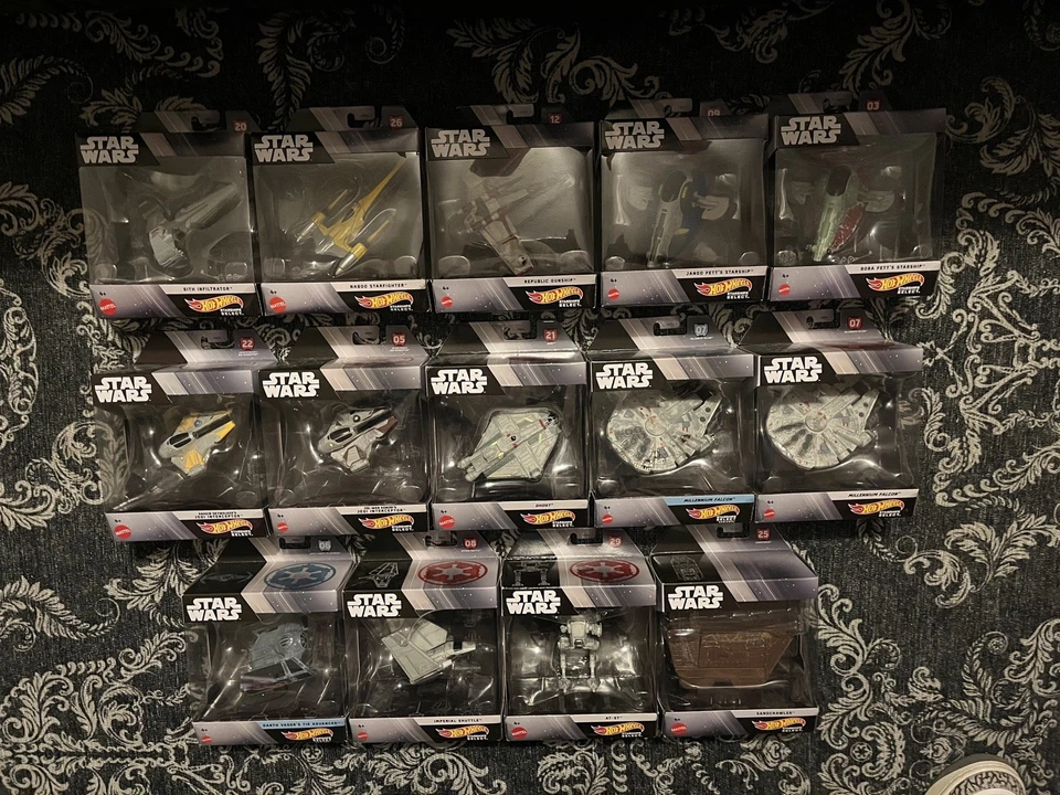 Hot Wheels Star Wars Starships Seleccionar Lote de 14 Naves Halcón Milenario + Más Foto 1 de 1