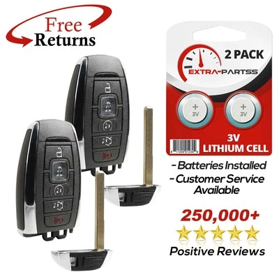 2 For 2017 2018 2019 2020 Lincoln Continental MKX MKZ Navigator Remote Key Fob - Image 1 of 4