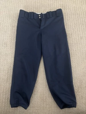 Mizuno Womens Fastpitch Softball Pants  Navy Small - Belted - Image 1 of 3