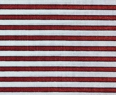 Christmas Red White Stripe Valentine XMAS Cotton Fabric David Textiles YOU PICK - Image 1 of 4