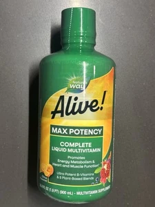 Nature's Way Alive Liquid Multivitamin Max Potency 30.4 fl oz BB 9/25 - Picture 1 of 1