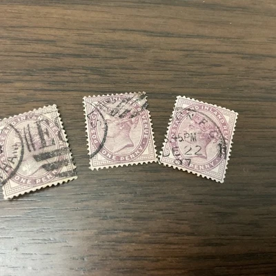 #373 Queen Victoria Inland Revenue One Penny Stamp - Image 1 of 2