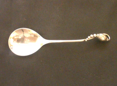 Georg Jensen Very Rare Solid Silver Dated 1919 Jam Spoon, Blossom Magnolia No 84 - Image 1 of 4