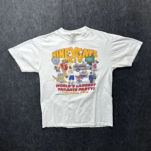 Vintage Ohio State Buckeyes Hineygate XIV Cartoon T-Shirt Größe L einzeln genäht - Bild 1 von 7