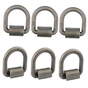 6 Pack 1/2 Inch Weld On D Ring, D-Ring Anchor for Trailersfor Securing Atvs,  - Picture 1 of 8