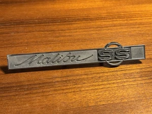 Vintage Chevy Malibu SS Badge Chevrolet Emblem Automobile Logo OEM Car Parts - Picture 1 of 9