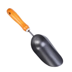 Garden Scoops Soil Scoops with Ergonomic Wooden Handle Potting Shovel Soil - Picture 1 of 8