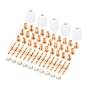 60pcs PT-31 Plasma Cutting Consumables Kit Fit Cut40 50 with Plasma Cutter Torch - Picture 1 of 6