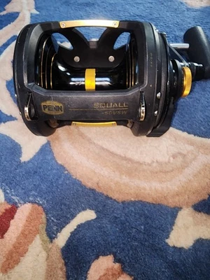 Carrete de pesca convencional Penn Squall 50VSW 40 lb arrastre de palanca de 2 velocidades Foto 1 de 4