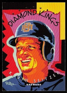 1995 Donruss Kevin Seitzer #DK-13 BASEBALL CARD Milwaukee Brewers Diamond Kings - Picture 1 of 2