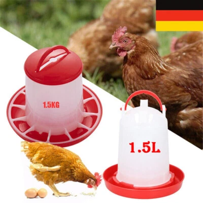 Futterautomat für Hühner, Enten, Gänse, Küken und anderes Geflügel Futterspender - Bild 1 von 4