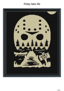 Friday lake life blanket pattern, 60x72", written and graph pattern included - Picture 1 of 1