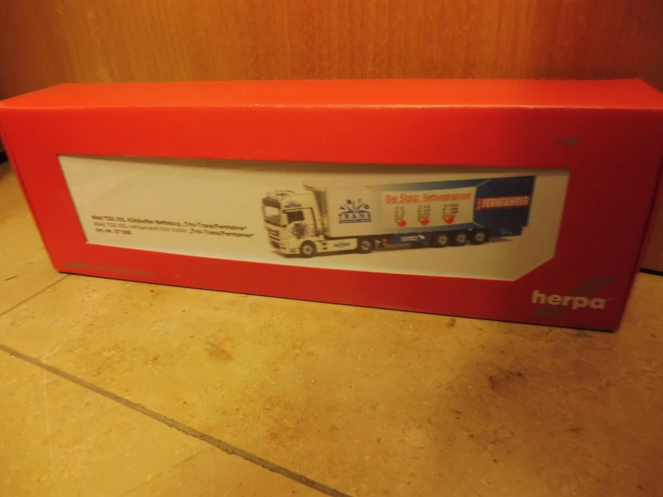 Herpa Man Tgx Semirimorchio Frigorifero Autoarticolato " Trio-Trans/Fernfahrerr - Immagine 1 di 1