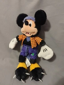 2019 Disney Store Halloween Werewolf Mickey Mouse Plush Stuffed Animal PRE-OWNED - Picture 1 of 9