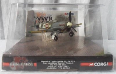 Corgi AA36504 1:72 Scale Hawker Typhoon Mk I Don Butch Taylor RAF No.195 Sqn - Image 1 of 4