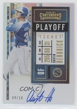 2020 Panini Contenders Draft Pick Playoff Ticket /18 Austin Hendrick Auto